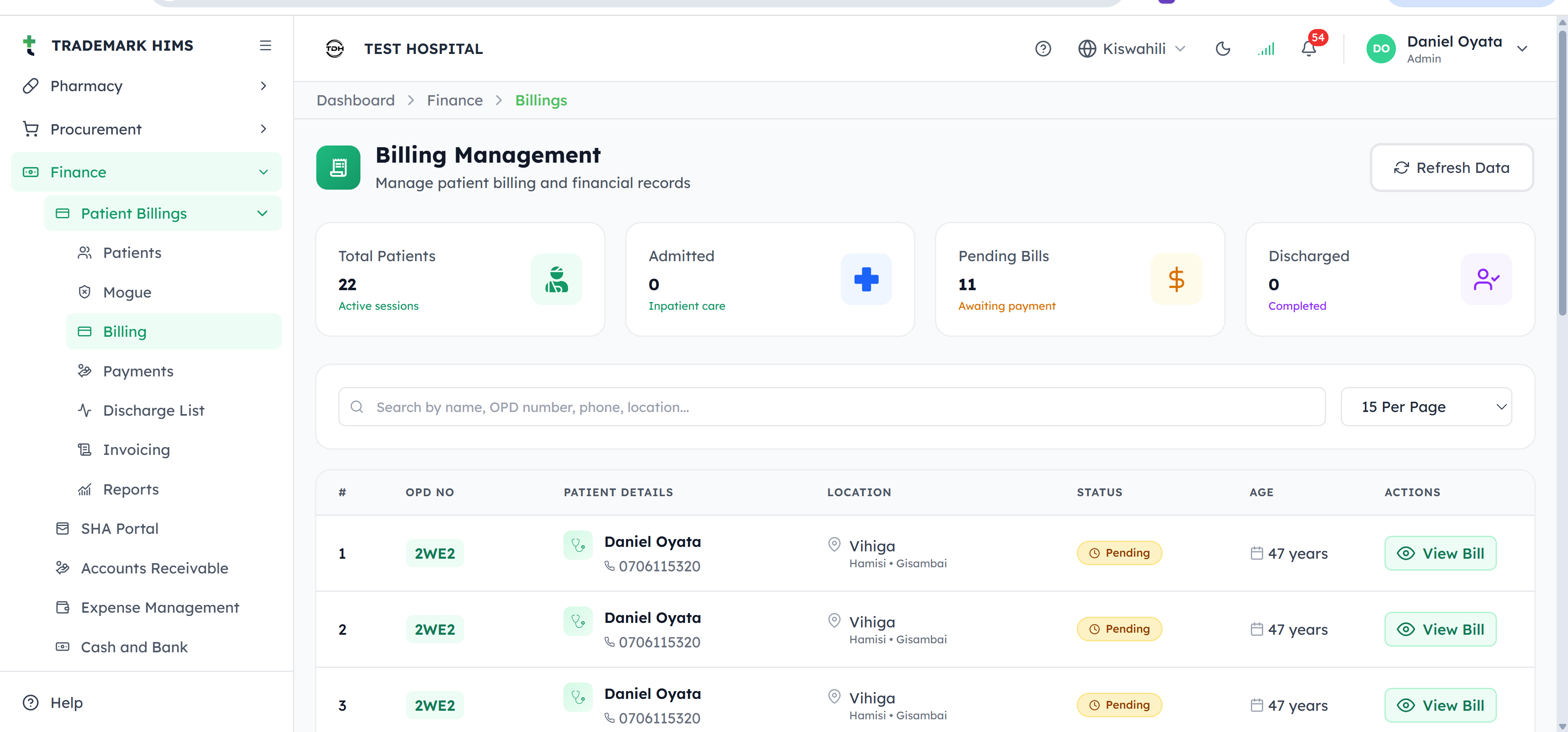 Billing System